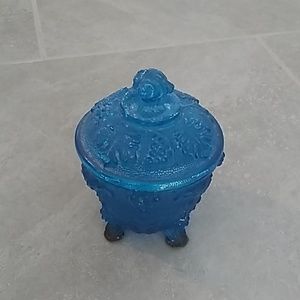 Blue Glass Decorative Jar